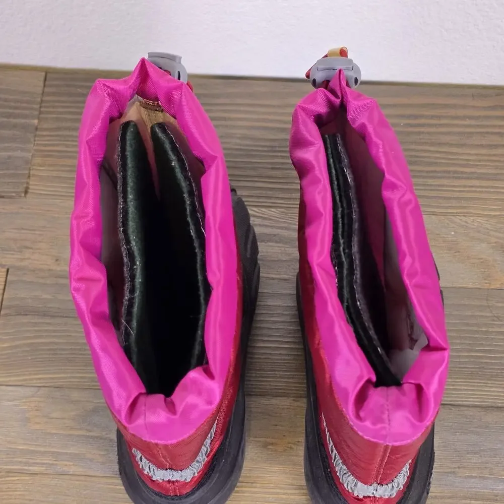 Sorel - Flurry Durable Snow Boots Red/Pink Water & Wind Resistant - Youth Size 3
